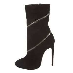 Alaia Suede Sock Bootie Zippered Boots Size 35